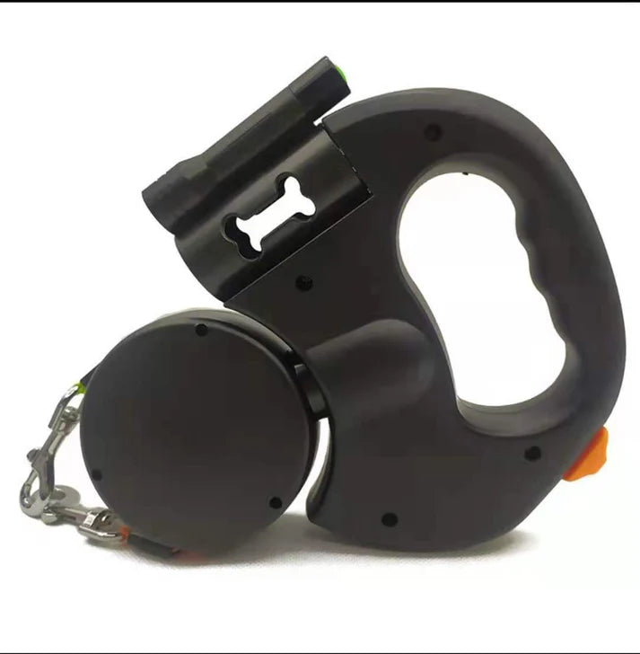 Retractable Pets Leash | Reflective Dual Pet Leash Lead 360 Swivel